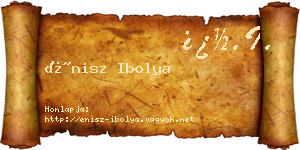 Énisz Ibolya névjegykártya